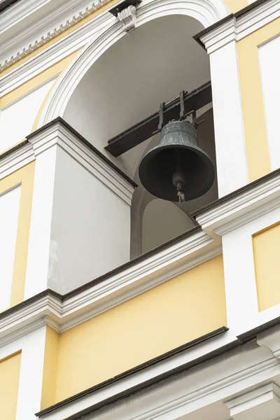 Church bell. The metal bell inside the tower. Bell ringing