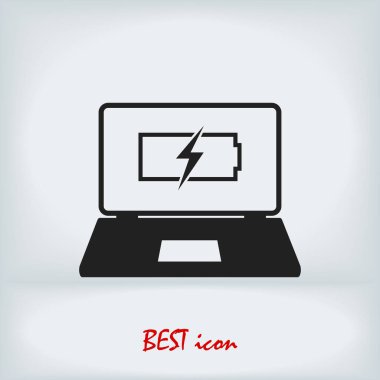 dizüstü bilgisayar kutsal kişilerin resmi, hisse senedi vektör çizim düz tasarım stili