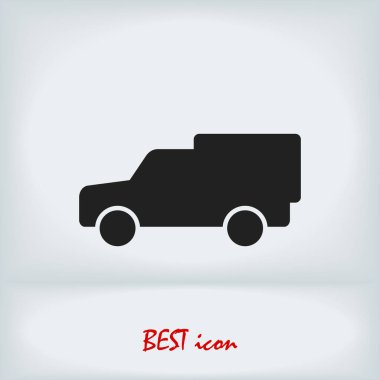 Araba simgesi, hisse senedi vektör çizim düz tasarım stili