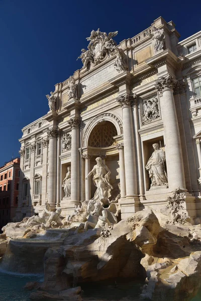特雷维喷泉 受欢迎的罗马地标 意大利 — 图库照片