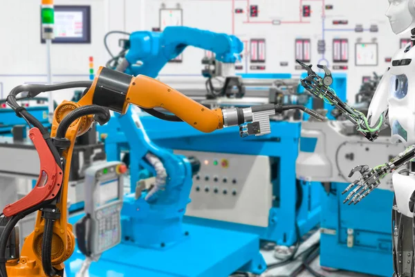 Robot Fábrica Inteligente Concepto Tecnología Futura — Foto de Stock