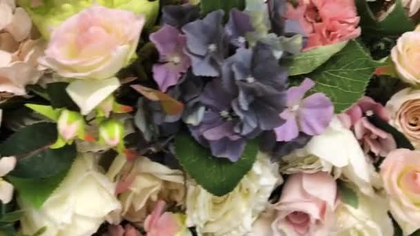Wedding Party Kwiat Wystrój Recepcji — Wideo stockowe