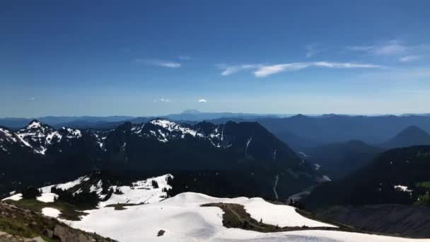 Dağ Daki Güzel Dağlar Rainier Ulusal Parkı — Stok video