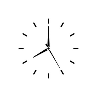 Clock analog vector icon  clipart