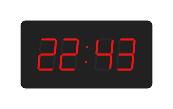 Horloge Icône Vectorielle Numérique — Image vectorielle