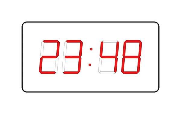 Reloj Icono Vector Digital — Vector de stock
