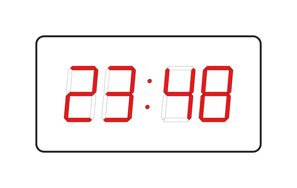 Uhr Digitales Vektorsymbol — Stockvektor