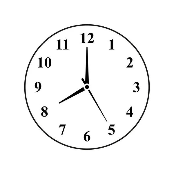 Uhr Analoges Vektorsymbol — Stockvektor