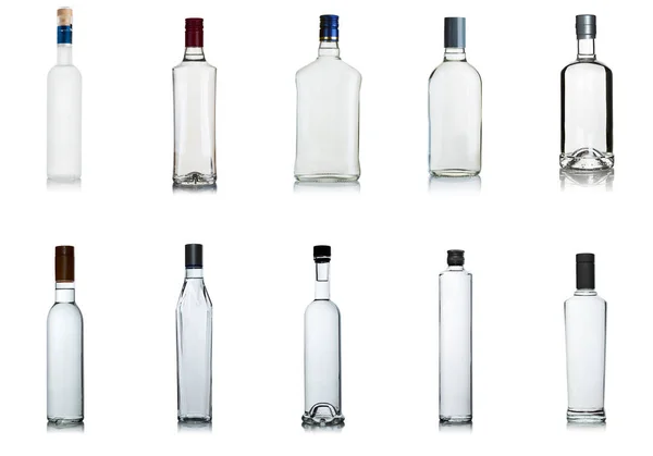 Ensemble de bouteilles de vodka — Photo