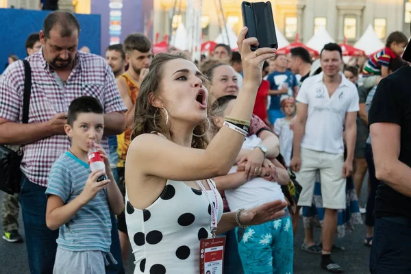 Samara, Rusya, 28 Haziran 2018, Festivali fanlar Dünya Kupası