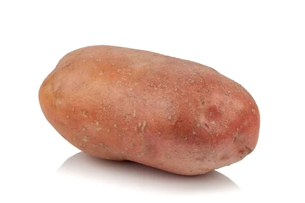 Moget Netto Potatis Vit Bakgrund Närbild — Stockfoto