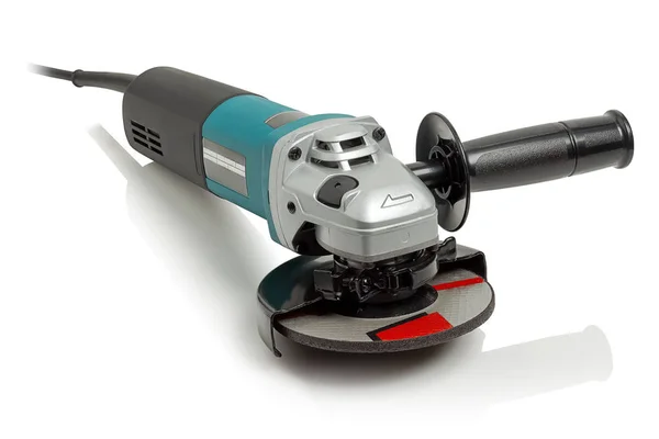 Beyaz arka plan üzerinde açı değirmeni