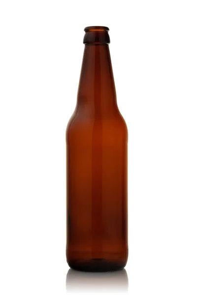 Brown empty beer bottle — Stock Photo, Image