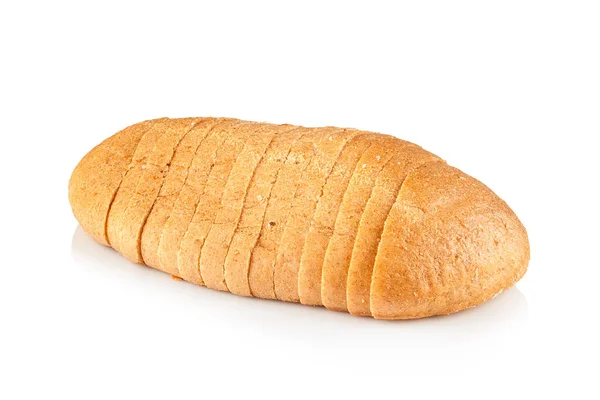 Irisan Roti Pada Latar Belakang Putih — Stok Foto