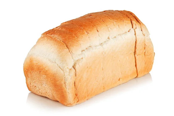 Brot Scheiben Auf Weißem Hintergrund — Stockfoto