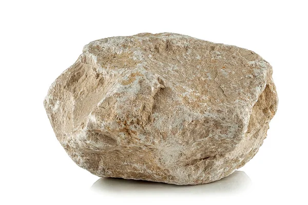 Een Ruwe Fragment Een Stuk Kalksteen Met Een Uitgesproken Textuur — Stockfoto
