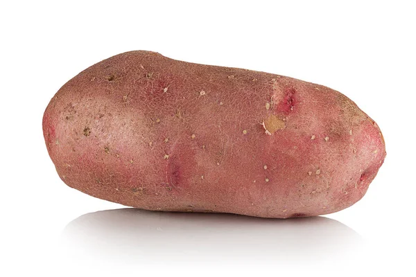 Färsk Mogen Potatis Vit Bakgrund — Stockfoto