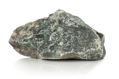 a rough grey fragment of stone on a white background clipart