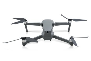 Beyaz arka planda izole edilmiş drone fotoğrafı