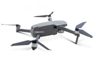Beyaz arka planda izole edilmiş drone fotoğrafı