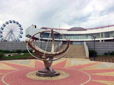 Novosibirsk, Rusya 'da planetaryum güzel görünümü