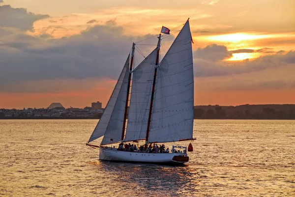 New York City Verenigde Staten Augustus 2012 Zeilboot Hudson Rivier — Stockfoto