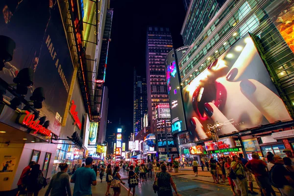 New York City Verenigde Staten Augustus 2012 Times Square Nacht — Stockfoto