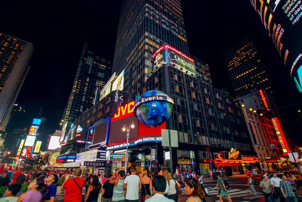 New York City Verenigde Staten Augustus 2012 Times Square Nacht — Stockfoto