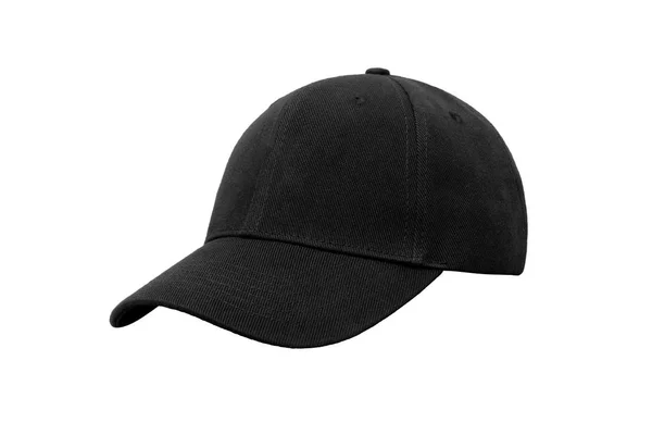 Casquette Golf Mode Jean Noir Isolé Sur Fond Blanc — Photo