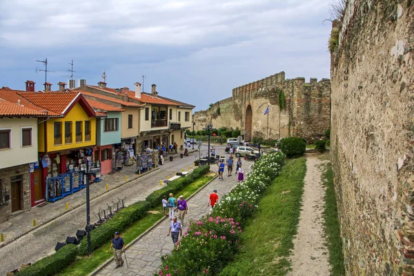 Thessaloniki Görögország 2018 Július Anna Palaiologina Kapu Trigonio Eptapyrgio Vár — Stock Fotó