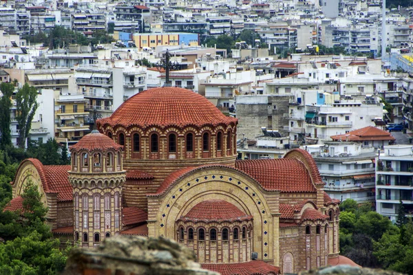 View Church Paul Eastern Part Thessaloniki Greece Height Trigoniou Tower — Stock Photo, Image