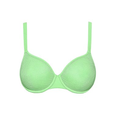 Nane yeşil ipek seksi yukarı itin beyaz arka plan üzerinde izole sutyen. Kadın pahalı zarif iç çamaşırı giyim