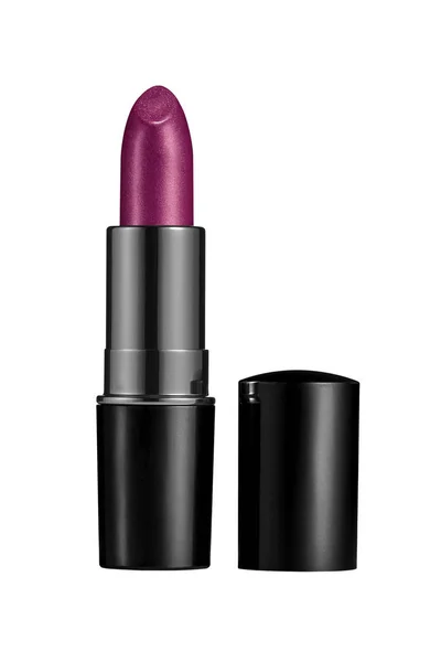 Single Opened Dark Pink Lipstick Isolated White Background — Stock Photo, Image