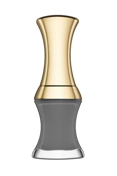 グレー マニキュア瓶 マニキュア ペディキュアは 白い背景で隔離 装飾的な化粧品 美容ファッション メイク — ストック写真