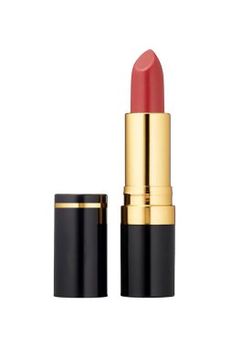 Tek ışık kırmızı ruj beyaz arka plan üzerinde izole açıldı