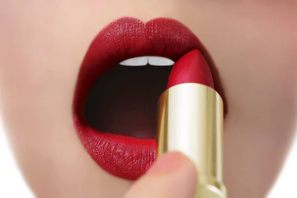 Labios Hermosos Hermosos Labios Cerca Gran Idea Para Publicidad Los —  Fotos de Stock