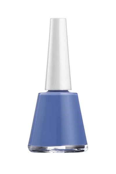 Botella Cristal Esmalte Uñas Azul Pálido Manicura Pedicura Aisladas Sobre — Foto de Stock