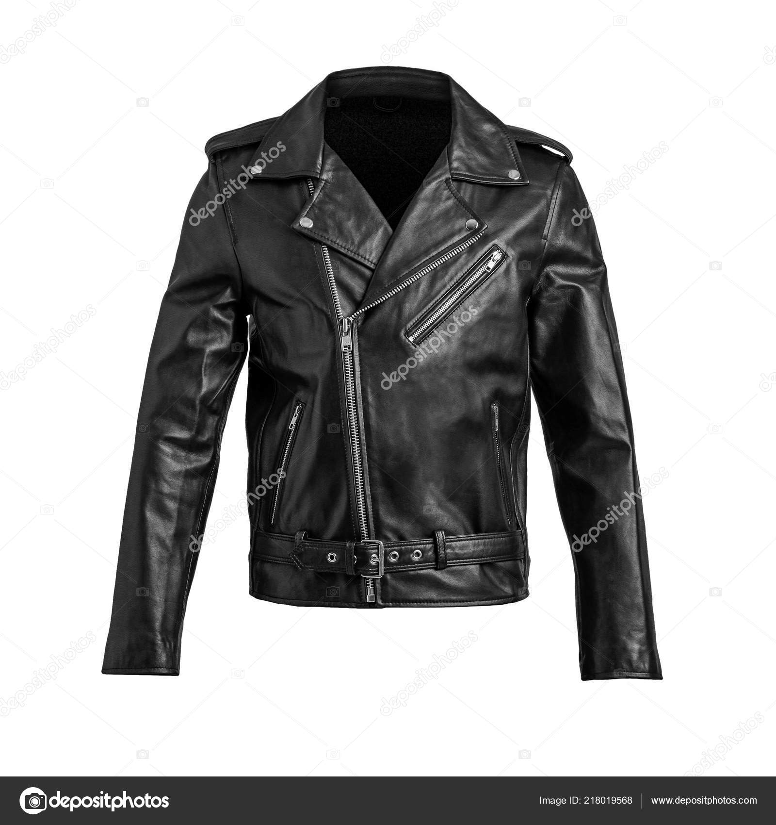 Mens Black Leather Jacket Isolated White Background Ghost Mannequin how-to-clean-a-leather-jacket-lifehacklane