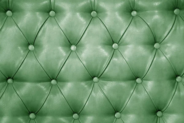 Textury Pravé Máty Zelené Kůže Čalouněného Nábytku Ozdobné Pozadí Textury — Stock fotografie