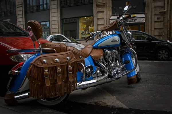 París Francia Noviembre 2018 Azul Con Blanco Indio Jefe Vintage — Foto de Stock