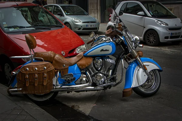 París Francia Noviembre 2018 Azul Con Blanco Indio Jefe Vintage — Foto de Stock