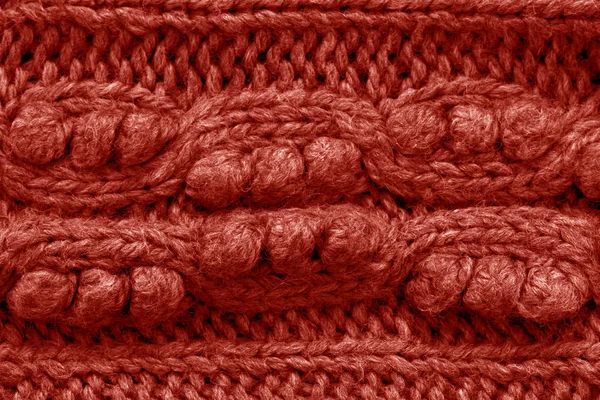 텍스처입니다 직물에 의하여 이루어져 공간입니다 스웨터 빨간색 — 스톡 사진