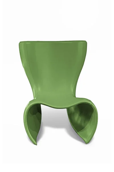 Poltrona Couro Moderno Elegante Hortelã Verde Isolado Fundo Branco — Fotografia de Stock