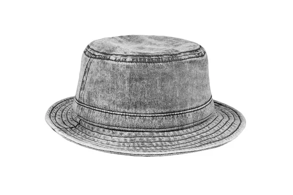 Καπέλο Γκρι Jean Που Απομονώνονται Λευκό Φόντο Διαδρομή Αποκοπής — Φωτογραφία Αρχείου