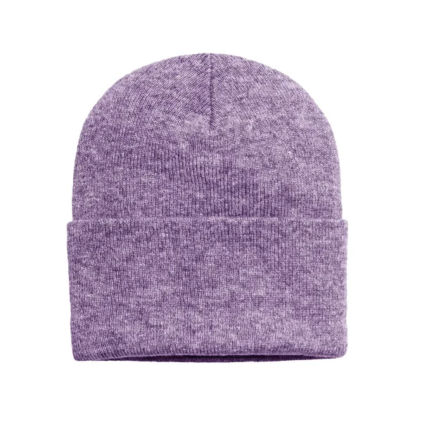 Фиолетовая Вязаная Шляпа Шерстяная Зимняя Шляпа Белом Фоне — стоковое фото