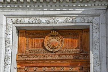 Kahire, Mısır dünyanın en ünlü müzelerinden biri de Mısır Müzesi giriş kapısı ayrıntılarını