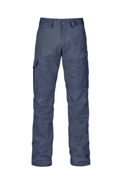 Casual Stylish Pants Patch Pockets Isolated White Background Pastel Blue — Stock Photo, Image