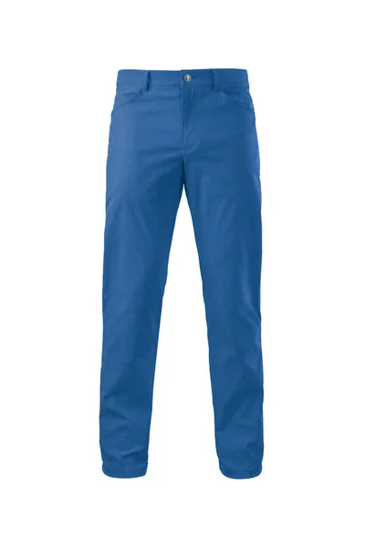 Calça Jeans Casual Isolada Fundo Branco Denim Azul Turquesa Recorte — Fotografia de Stock