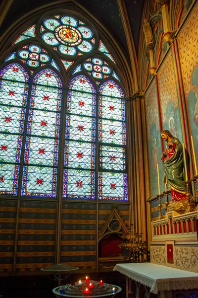 París Francia Noviembre 2018 Interior Notre Dame Paris Catedral Uno —  Fotos de Stock