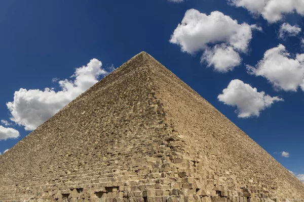 Great Pyramid Giza Also Known Pyramid Cheops Beautiful Blue Sky — Stock Photo, Image